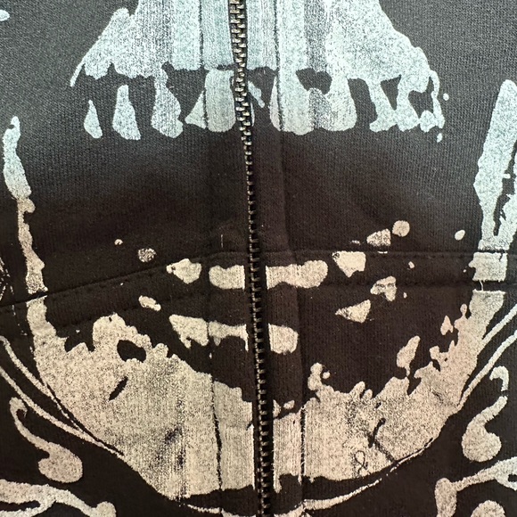 Social collision rock band Unisex Black Zip-Up hoodie with Skull Design new - Picture 3 of 7